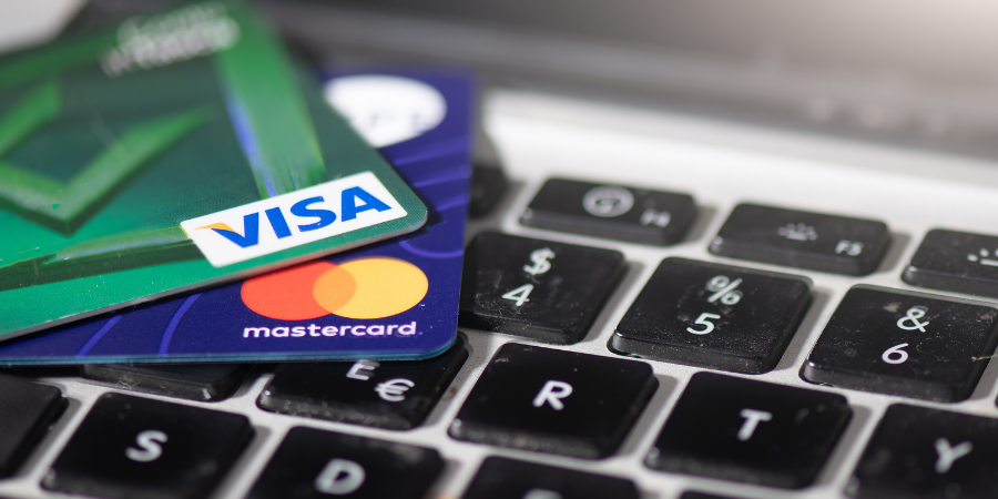 visa-mastercard-credit-cards-on-keyboard